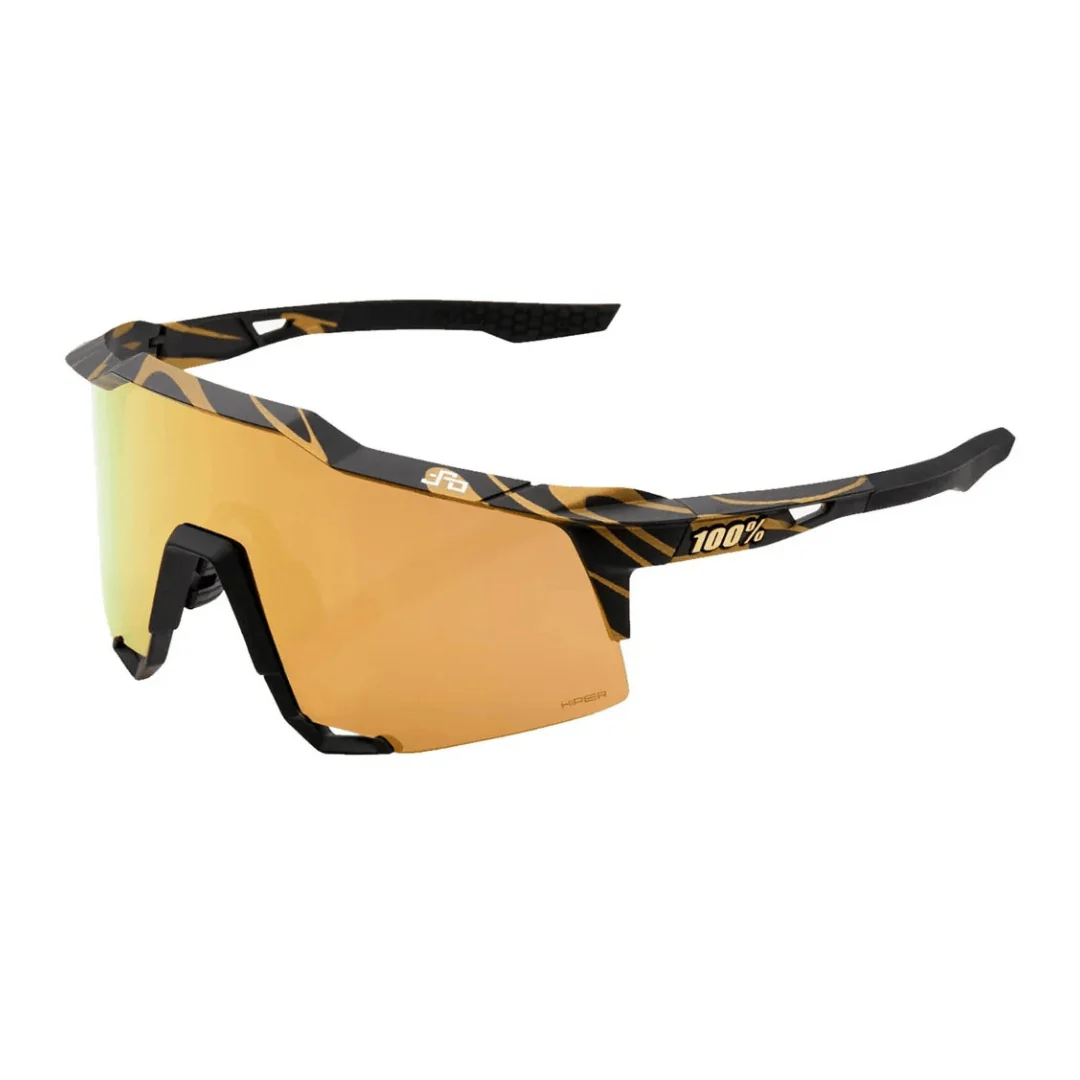 100% Speedcraft Peter Sagan Limited Edition Metallic Gold Flake/HiPER Gold Mirror Lens