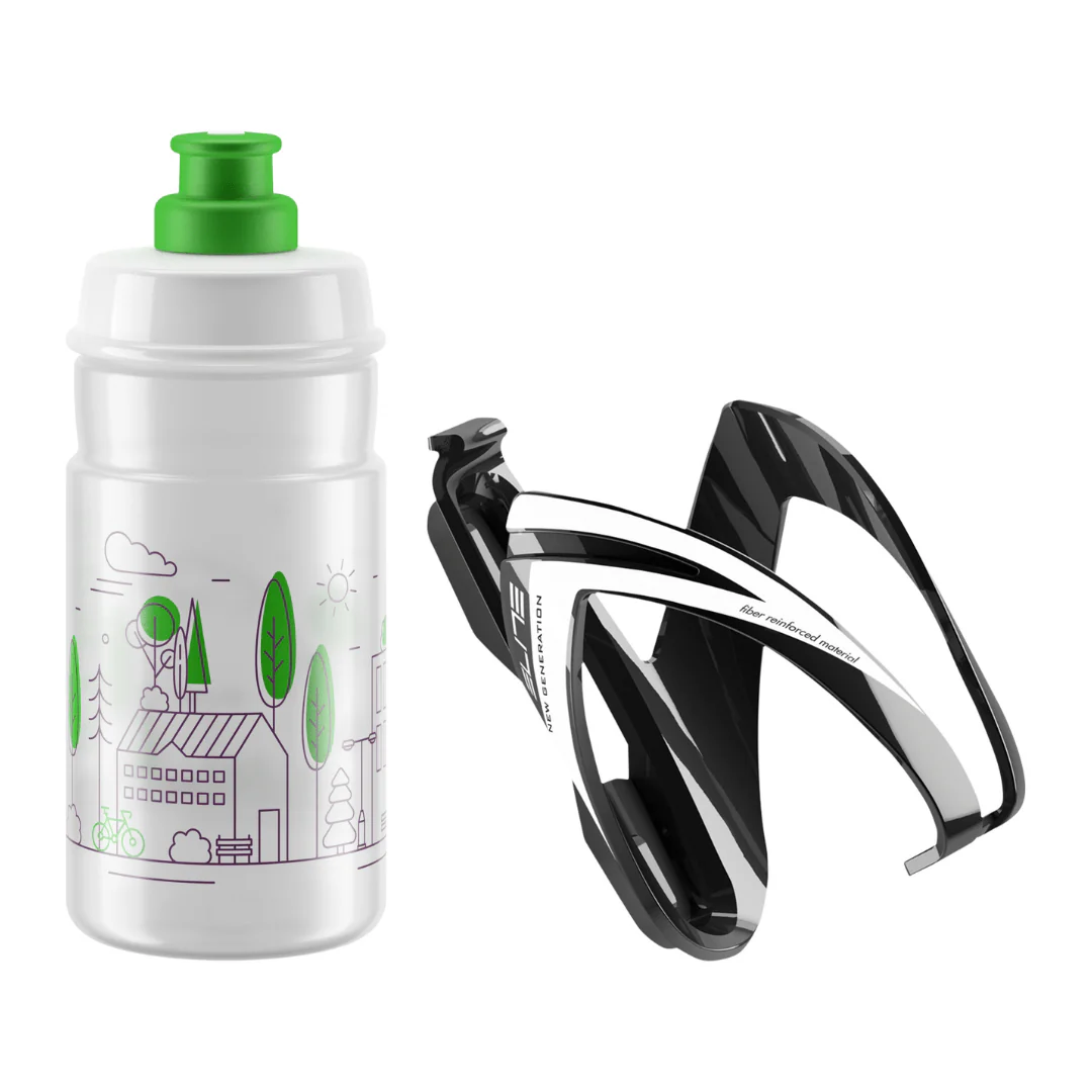 Elite CEO Kit Bottle Cage and 350ml Jet Bottle - Image 3