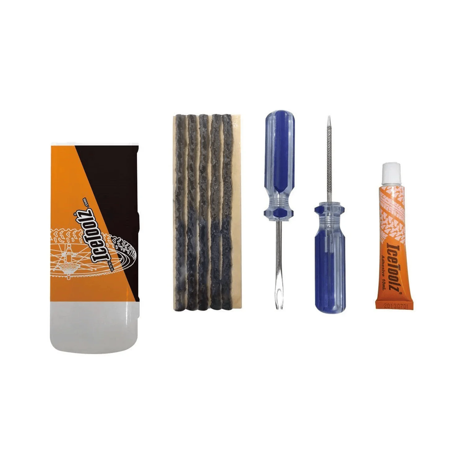 IceToolz Tubeless Tire Puncture Repair Kit with 5 strips